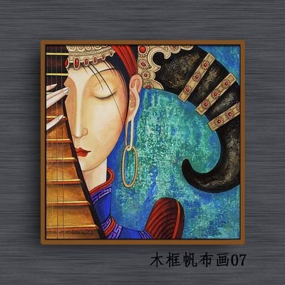 2222蒙古v特色装饰画蒙古元素蒙餐厅w酒吧客厅壁画有框帆布电表a.