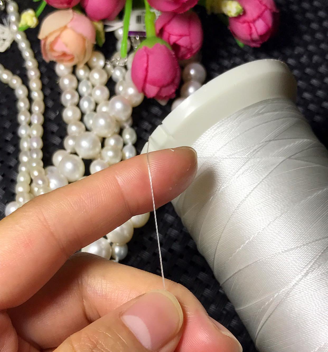 穿珍珠项e链的专用线和针穿绳绳子串穿珍珠线无弹力维修手链配件