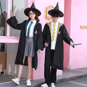 万圣节魔法学院校服魔法袍衣服装cos儿童格兰芬多学院表演出套装