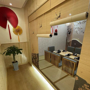 w榻榻米和室窗日式印花竹帘卷帘遮光窗帘隔断背景装饰餐厅寿司店