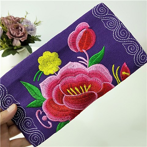 20222022d云南丽江民族y风绣花手拿包女手工刺绣双面手拎零钱包a.