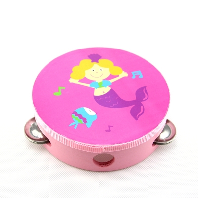 幼儿园铃鼓教师儿童d手鼓木质手拍鼓打击小乐器手铃鼓手摇鼓手摇