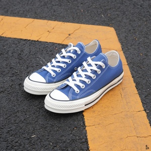 1970s低帮三星标军绿海军蓝帆布鞋i男女休闲鞋1620