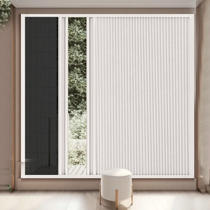 蜂巢帘日夜帘折叠纱窗推拉隐形免打孔卧室卫生间防蚊遮阳风琴百褶