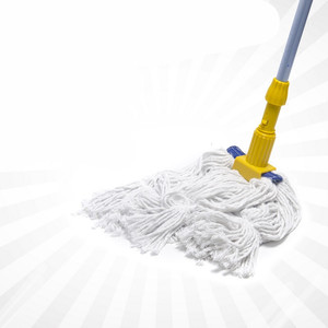 定制超宝夹式纯棉吸水拖把地拖打蜡拖头胶棉墩布拖布白