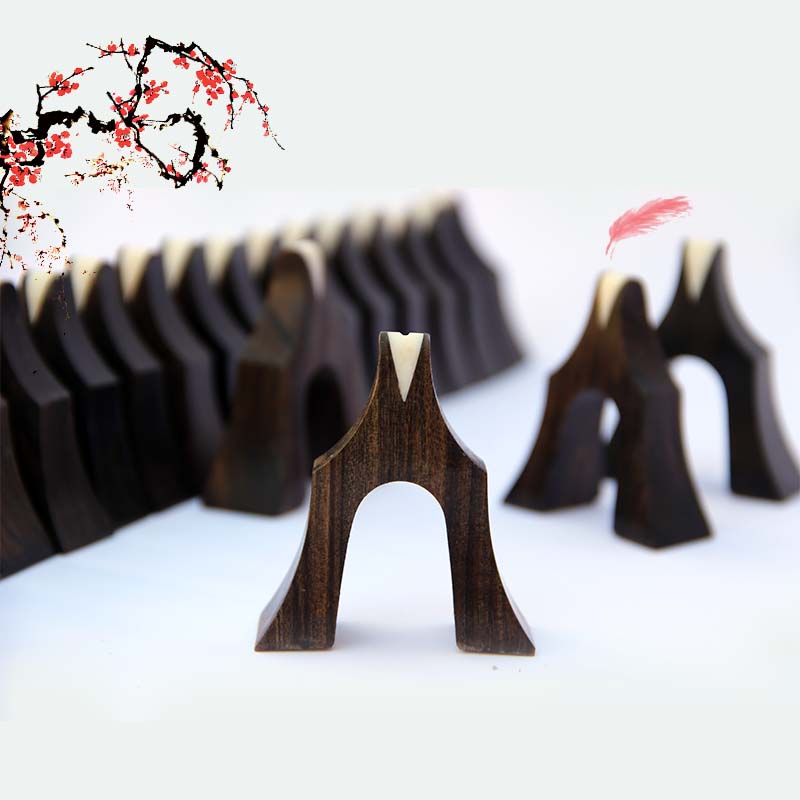 古筝琴码雁柱z黑檀码子倒三角牛骨弦槽敦煌工艺防滑琴码多地包邮