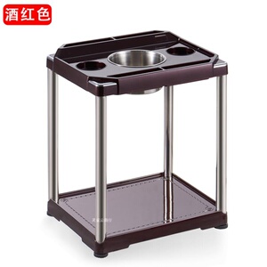 新品麻将机旁茶水架豪华不锈钢带烟灰缸棋牌室h麻将小茶几放茶杯