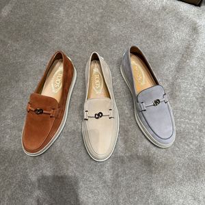 Tods/托德斯乐福鞋 新款双T软底一脚蹬麂皮面休闲鞋女士