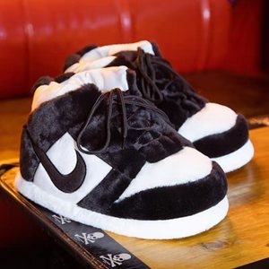 恶搞aj棉拖鞋回到未来毛绒面包鞋冬情侣居家保暖胖胖鞋椰子大棉鞋