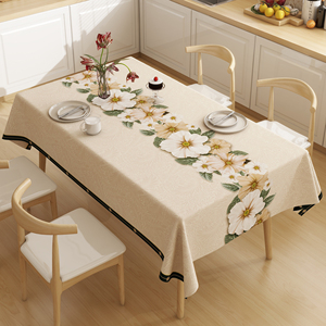新款桌布防辣椒油防水免洗家用餐桌茶几台布客中式长方形高级感
