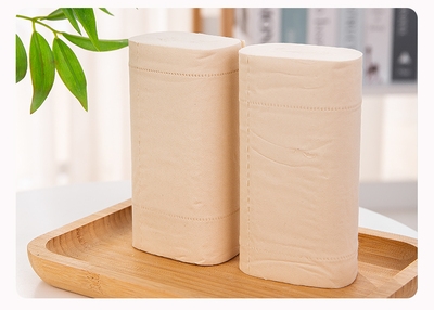 富尔雅竹浆本色卫生纸家用4层长卷婴儿纸巾厕纸手纸1400克24卷