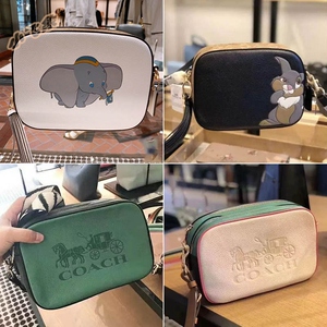 coach/蔻驰女包相机包经典马车标单肩斜挎小飞象真皮休闲小方包