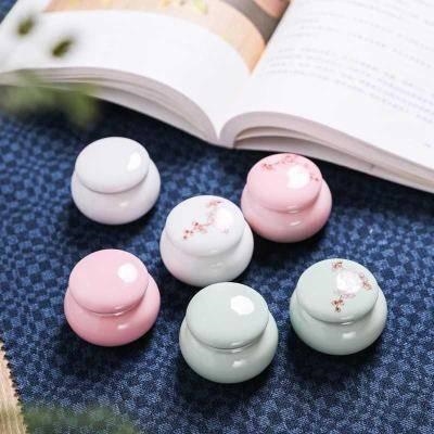 古代胭脂制作工具胭脂盒古风宫廷diy材料胭脂t罐陶瓷小罐子口红