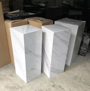 定制大理石底座摆台人造爵士白会所房地产营销样板房落地摆件酒店