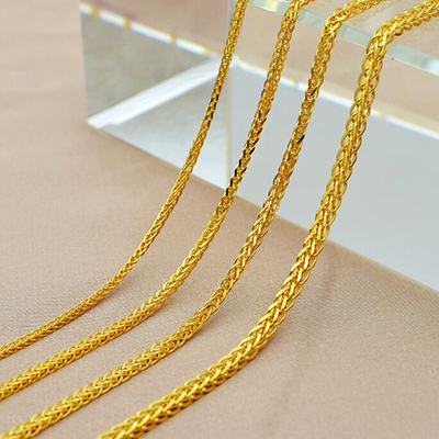 肖邦链s925银项链女镀黄金金链子18k金色毛衣链粗款70cm无吊坠65