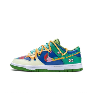 nike dunk low retro 电玩主题马里奥像素男女低帮板鞋白绿定制