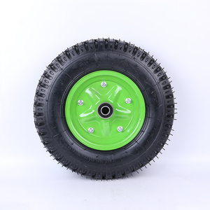 加u厚16英寸充气轮直径40cm轱辘型号400-8手推老虎车橡胶充气轮子
