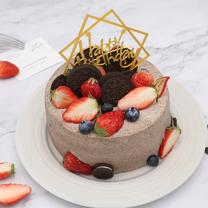 欧文西点 奥利给 生日蛋糕 动物奶油