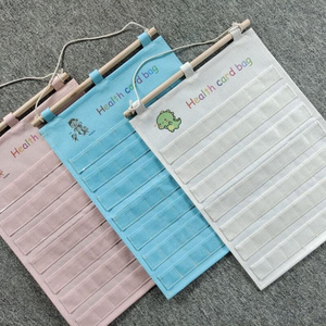 幼儿园晨检袋布袋晨检卡袋签到卡袋防水袋挂袋新款帆布袋