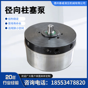 超高压径向柱塞泵0-150PM单双排压力泵大流量便携式小型机床油泵