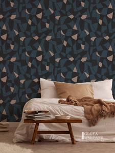 德国进口墙纸 ABSTRAKT 清新几何三角图形拼接卧室客厅背景墙壁纸