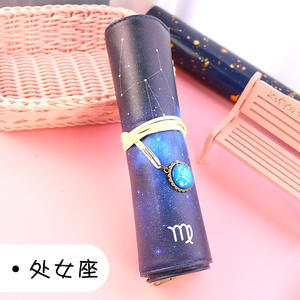 星空十l二星座文具盒男女简约铅笔帘初中学生小学生创意卷笔袋