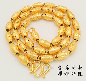 00那一踹的风情2011淘宝官网老凤祥和越南沙金项链男吊坠不掉色男士