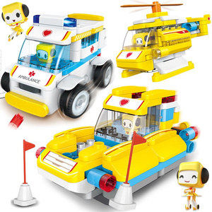 百变布鲁可克大颗粒积木可可百变直升机布鲁克小队出击玩具男孩女