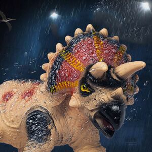 软胶超级大号恐龙玩具仿真动物模型霸王龙牛龙塑胶软发声儿童男孩