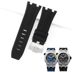 橡胶硅胶手表带代用AP爱彼15703皇家橡树离岸系列28mm手表配件男