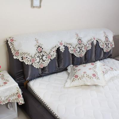 欧式蕾c丝床头布盖布搭布床头巾靠背巾卧室床头罩v床头