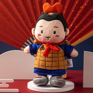 创意卡通秦俑侠q版布偶公仔摆件陕西兵马俑工艺品纪念品特色礼品
