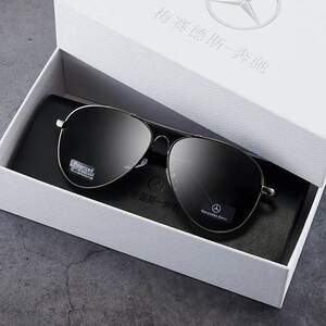 梅赛德斯奔驰默默眼镜新款记忆框飞行员渐变偏光太阳镜品牌墨镜