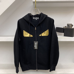 芬迪小怪兽老佛爷长袖连帽卫衣男士2021新款秋冬休闲外套大眼睛