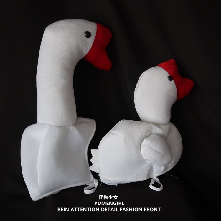 抖音搞笑大v白天鹅鹅头套帽子表演拍照道具同款郊游亲子生日礼物