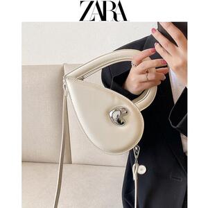 zara小包包女夏季2022新款高级质感小众设计爱心包单肩斜跨手提包