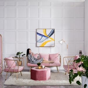 少女心沙发客厅布艺