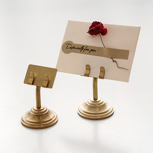 创意复古金属桌卡桌面立式装饰名片夹蛋糕甜品价签牌标签牌办公室桌面