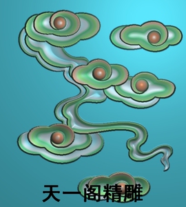 天一阁精雕图50021a祥云一片云朵彩云浮雕云纹花板石雕木雕浮雕图