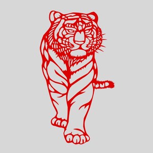 传物手工饰纸窗花老虎动统儿童幼儿园纸质镂空贴纸装剪画作品虎.