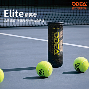 ODEA欧帝尔网球ELITE网球比赛有压高回弹专业训练网球3粒龙纹罐装