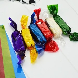 糖果包装纸透明彩色玻璃纸手工创意diy糖纸炫彩牛轧糖包扎纸材料
