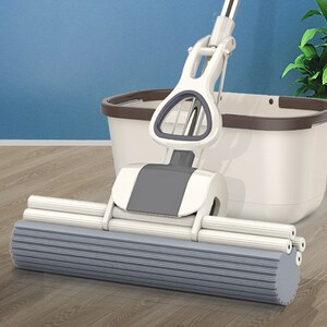 厨房拖把拖地专用去油拖地神器无水印瓷砖免手洗海绵地拖懒人家用