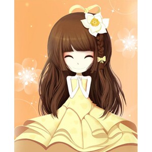 花花姑娘钻石画新款5d满钻小幅女孩可爱卡通儿童客厅点砖石十