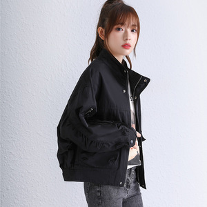 春季棒球服女韩版黑色