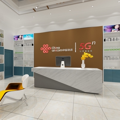 5g手机店移动电信x联通形象墙面装饰维修营业厅贴亚克力3d立体
