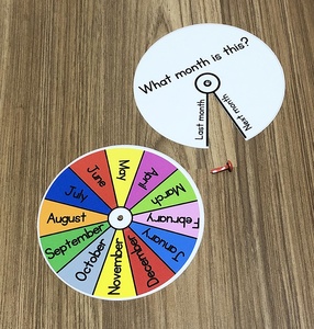 日历天气月份季节星期英语单词学v习教具转盘卡英文桌游戏diy玩具