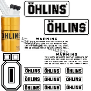 适用欧林斯减震器立体UV贴纸改装OHLINS排气管个性赞助商防水贴花