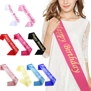 1pc birthday girl birthday ribbons shoulder girdle party sup