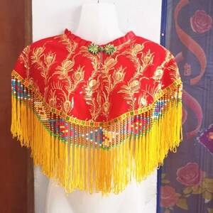 2022新款戏剧秧歌披肩舞蹈大秧歌演出用品秧歌服装广场舞服装配饰